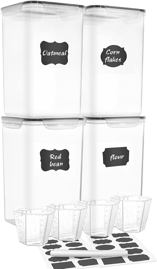 M MCIRCO Extra Large 4 Pack, 6.5L/7qt/220oz Tall Food Storage Containers