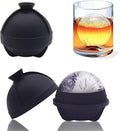 Helpcook Silicone Ice Ball Molds with Built-in Funnel for Whiskey,Set of 2