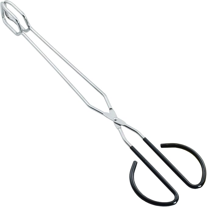HINMAY Extra Long Scissor Tongs 16-Inch Stainless Steel Barbecue Grilling Tongs