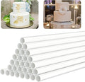 FurRain White Plastic Cake Dowel Rods for Tiered Cake Construction and Stacking Supporting Cake Round Dowels Straws with 0.4 Inch Diameter (9.5 Inch Length)