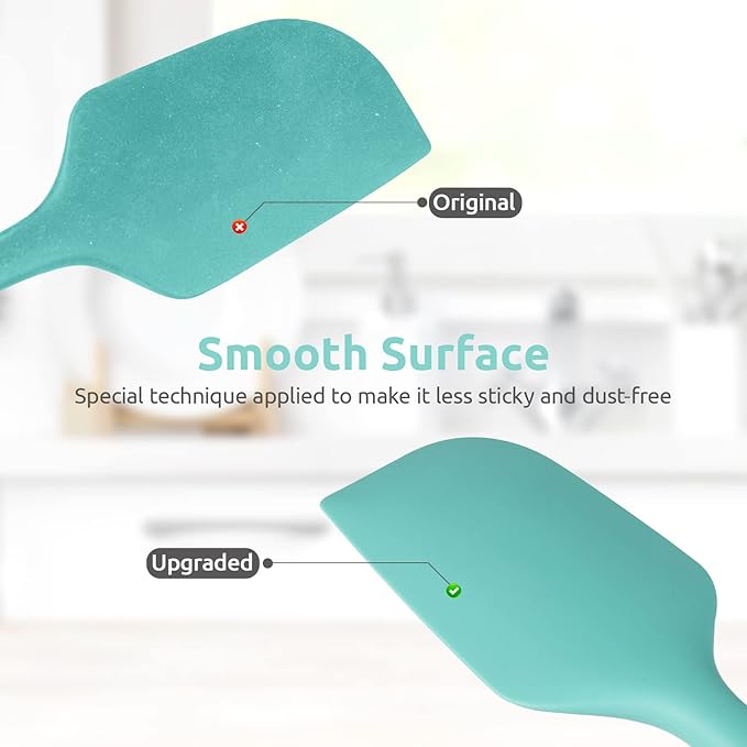 U-Taste 14in Extra Large Silicone Spatula, 600°F Heat Resistant, Aqua Sky