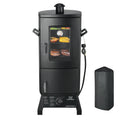 Propane Smoker with Cover, Vertical Meat Gas Smoker Grill Outdoor Heavy Duty 3 Removable Smoking Racks, Black