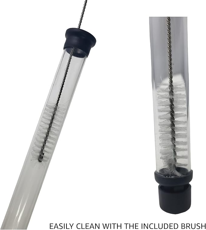 Fermtech Regular Deluxe Siphon Homebrew Kit, Regular Auto-Siphon Brewing Equipment, 24" Pro Wine Bottling Wand Filler, Clamp and Tubing and 30" Brush. Wine, Beer, and Kombucha Making Supplies