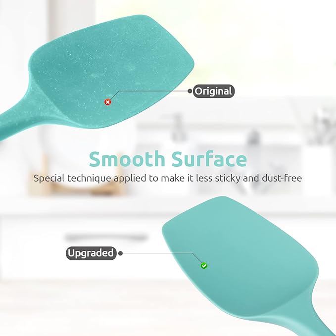 U-Taste Silicone Spoon Spatula, 600°F High Temp Spoonula, 11.38", Aqua Sky