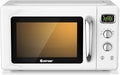 COSTWAY Microwave Countertop, 0.9 Cu.ft Small Retro Microwave for RV, Dorm