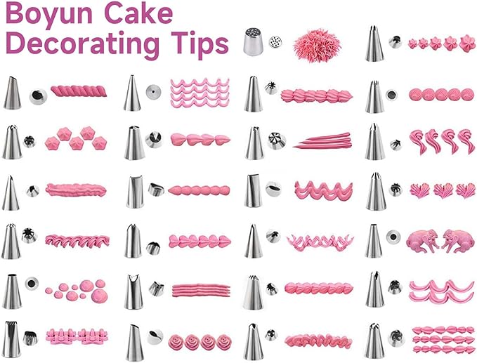 Dessert Decorating Syringe Set, Frosting Piping Kit, Pink