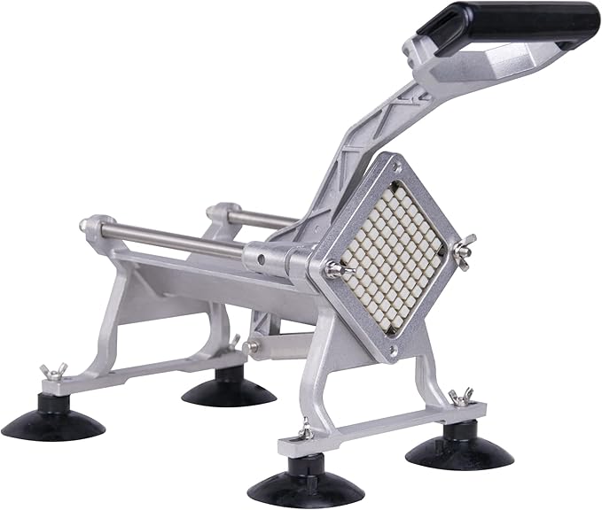 Hakka French Fry Cutter, Commercial Vegetable Chopper Potato Slicer Stainless Steel French Fries Machine with Suction Feet for Patatoes/Carrots/Cucumbers, including 3 Blades(1/4", 3/8",1/2")
