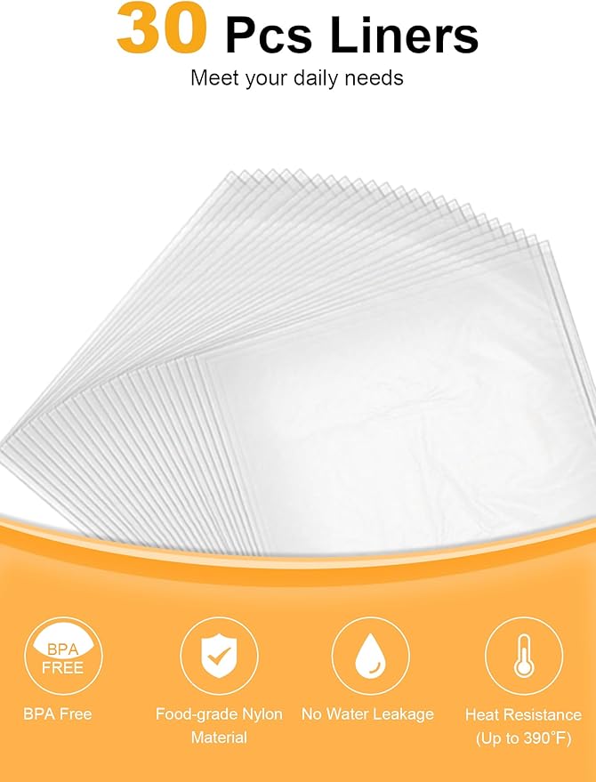 SMARTAKE Slow Cooker Liners, Large Size 14"x 22" 30 Liners