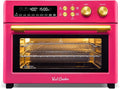VAL CUCINA 26.3 QT Limited Edition Happy Pink Infrared Heating Air Fryer Toaster Oven, Large Countertop Convection Oven 10-in-1 Combo, 6-Slice Toast, Enamel Baking Pan Easy Clean with Recipe Book