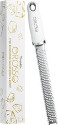 OROSSO Grater, Lemon Zester Cheese Grater, Cheese Shavings, Parme Cheese, Ginger, Garlic, Zester Grater (white)
