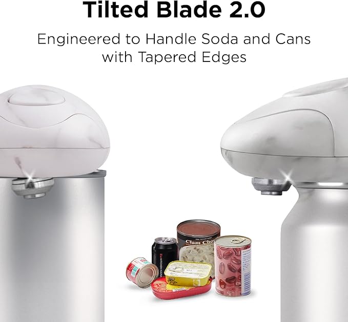 Kitchen Mama Auto 2.0 Electric Can Opener, Marble White