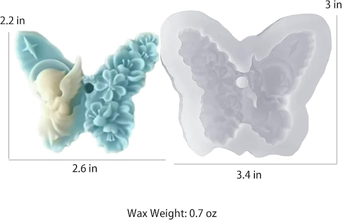 Lace Butterfly Silicone Soap Candle Resin Mold for Floral Car Air Freshener