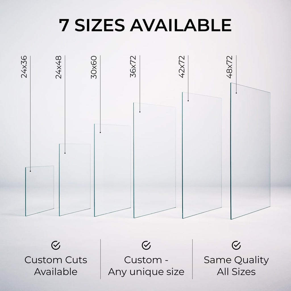 36" x 48" Tempered Glass Table Top with 1/4" Thickness, Flat Polished Edge and Safety Corners Clear Surface Replacement for Dining, Coffee or Office Tables Scratch Resistant