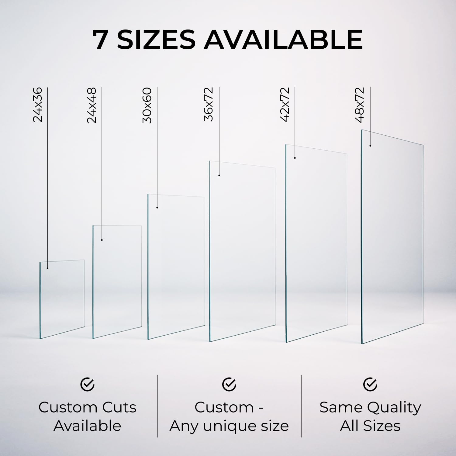 42 x 72" Tempered Glass Table Top with 1/4" Thickness, Flat Polished Edge and Safety Corners Clear Surface Replacement for Dining, Coffee or Office Tables Scratch Resistant by Fab Glass and Mirror