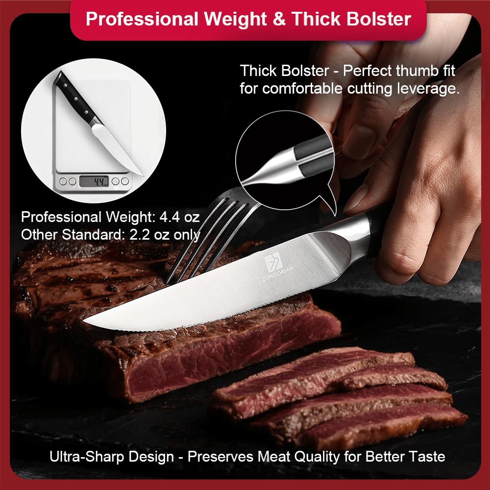 Knife Set,15-Piece Kitchen Knife Set with Block and Sharpener,50Cr15Mov High Carbon Stainless Steel,Razor Sharp Professional Knives,Ultra-Smooth knife,Ergonomic Black Anti-slip Handles,Dishwasher Safe
