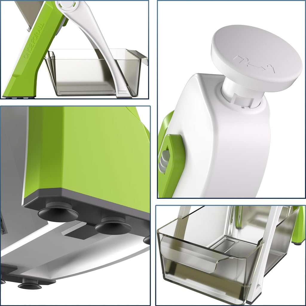 Safe Mandoline Slicer for Kitchen, Vegetable & Food Cutter, Easy to Clean