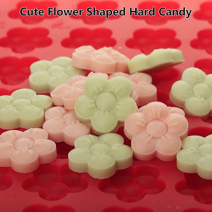 Amyandone Flower Silicone Mold, Small Plum Blossom Shaped, 70 Cavities
