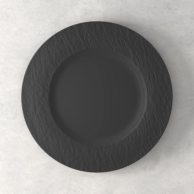Villeroy & Boch Manufacture Rock 4 Piece Place Setting, Matte Black