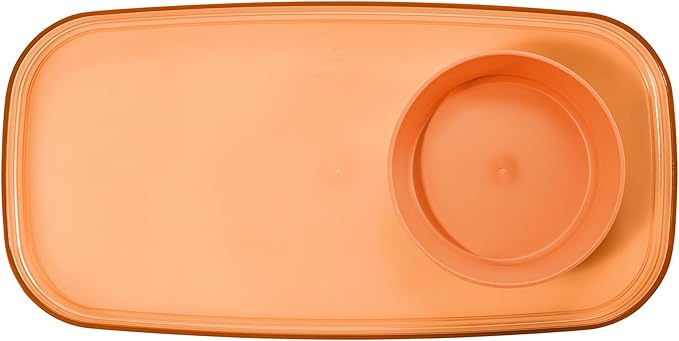 madesmart dipware Small Serving Plate, Stackable & Removable Dip Bowl for Salsa, Queso, Salad, Olives, Dishwasher & Microwave Safe, Multipurpose Plate & Bowl, Orange