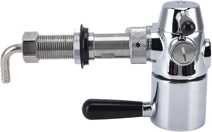 Cryfokt Beer Bottle Filler, No Foam Counter Pressure Bottle Filler with Removable Clip Lock 304 Stainless Steel Fast Filling Glass Bottle Filling Tool for Beer & Wine