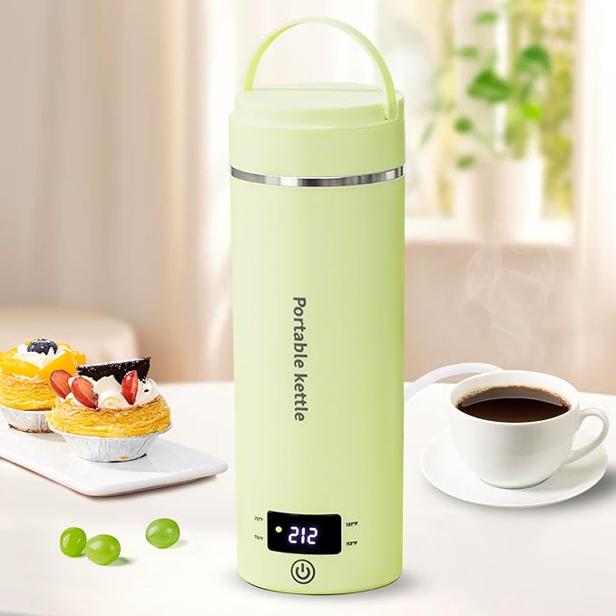 Touxila Portable Electric Kettle for Travel 120V, 13.5oz, 4 Temp Settings