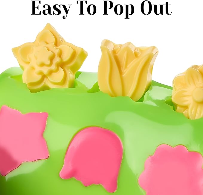 Flower Silicone Molds for Chocolate, 6 Pcs, 15-Cavity