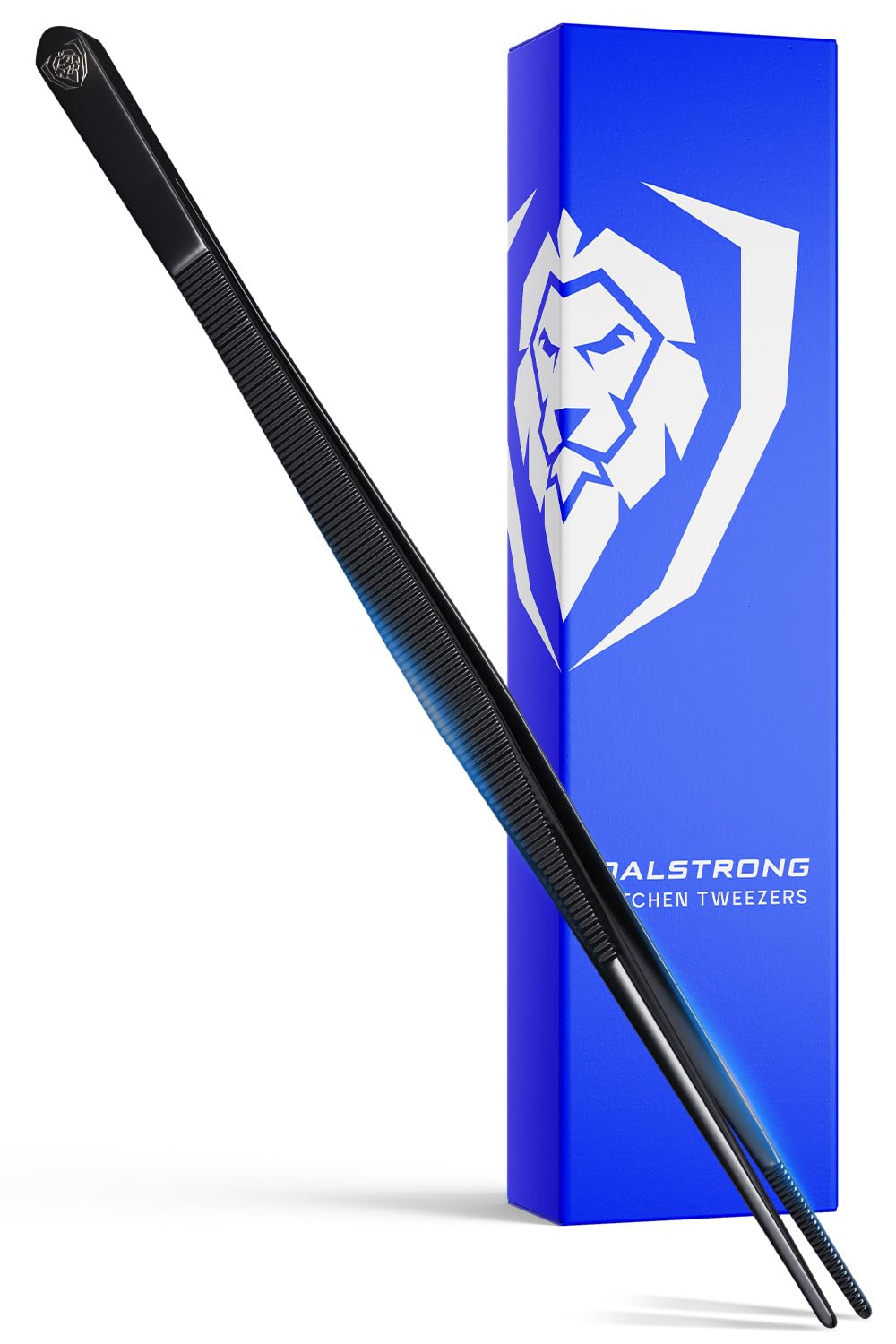 DALSTRONG Chef Tweezers Professional Kitchen Tongs- 12" high-precision Tweezer Tongs for Cooking - Stainless Steel Black w/vTitanium Coating -BBQ, Plating, Multi-use
