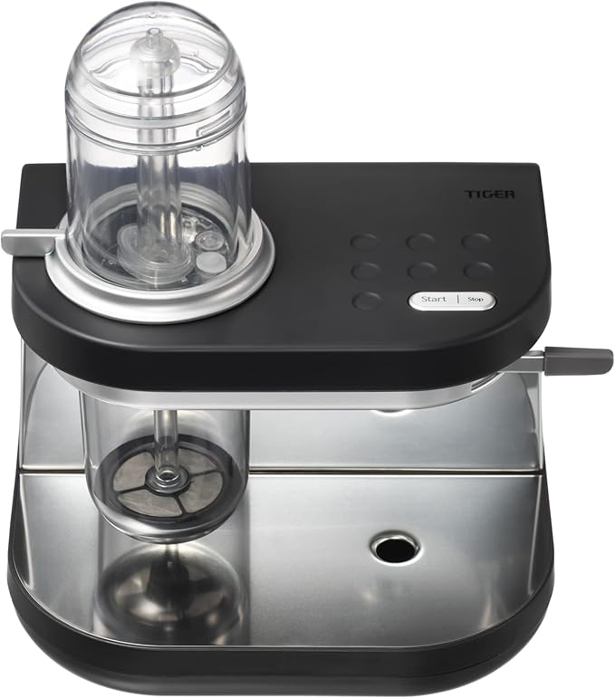 Tiger Siphonysta Siphon Coffee Maker | Single Serve Coffee Machine with Automatic Siphon Brewing | 9 Flavor Settings | Vacuum Brew Technology | Made in Japan | 10 oz | Black