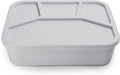 Leak Proof Square Bento Box Food-Grade Silicone Bento, BPA, Phthalate, Lead, & PVC Free - Bento Lunch Box for Daycare, Kids, & Adults - Leak Resistant Sets With Lids Snack Box Container (Grey)