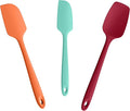 Doosu 600°F Heat Resistant Silicone Spatula Scrapers (Set of 3, Multi-5)