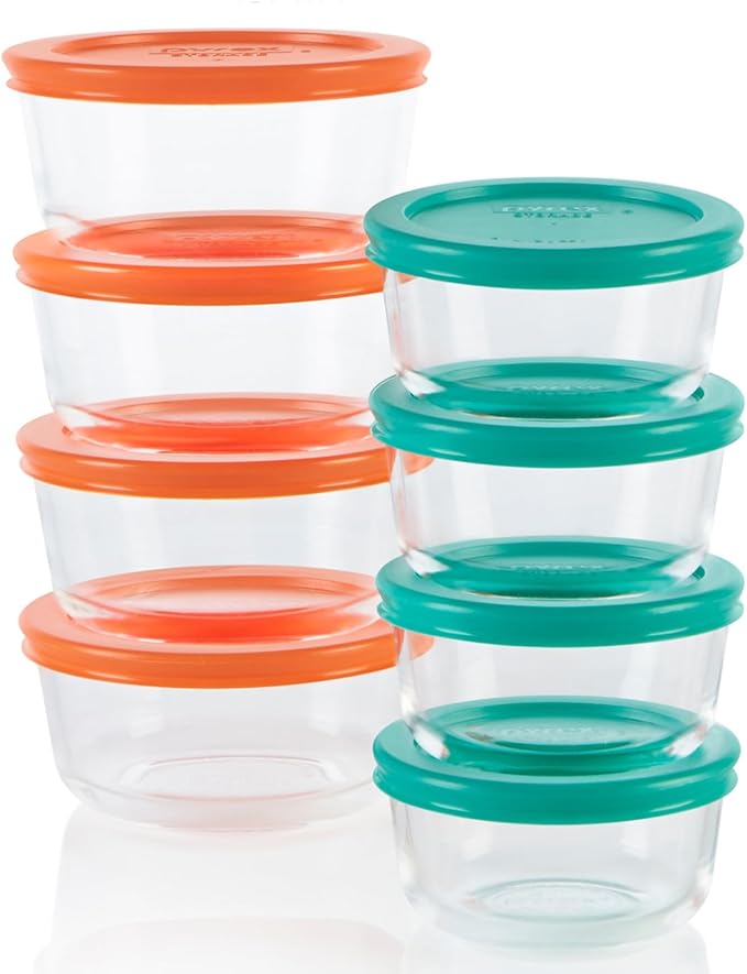 Pyrex Simply Store (8-Pack) Small Glass Food Storage Containers Set