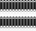 Ohiyoo 24 Pack Flat Beer Bottle Opener 5 inch Heavy Duty Stainless Steel Flat Bottle Opener Metal Beer Bottle Openers Black Beer Openers for Bartender Kitchen Bar or Restaurant (Black, 5 inch)