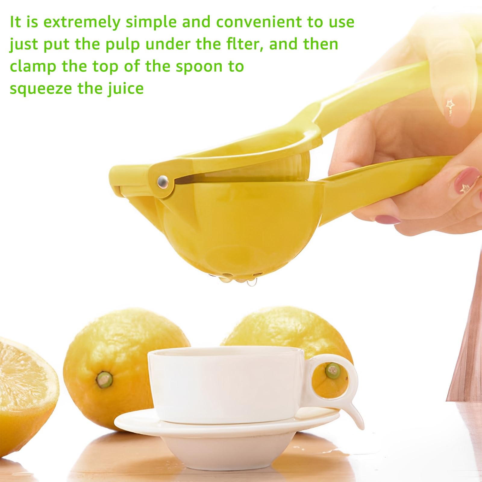 2 Pcs Lemon Squeezer Hand Press Aluminum Alloy Lime Squeezer Manual Citrus Juicer Multipurpose Lime Juicer for Kitchen Bar Restaurant