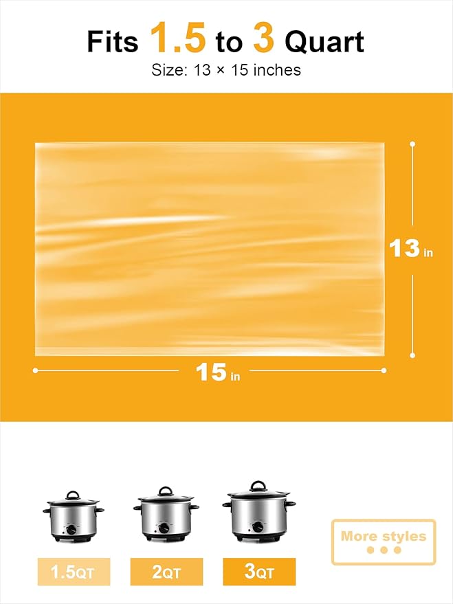 SMARTAKE Slow Cooker Liners, Small Size 13"x 15" 30 Liners