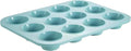 SoKalChw Thickened Silicone Cake Pan and Moldes Para Gelatinas, Heavy Duty Cake Mold for Baking, BPA Free, Mint Green (Pudding Jelly 12-Cups / 1Pcs)
