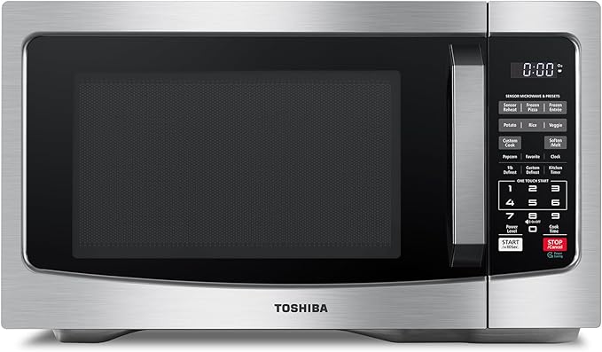 TOSHIBA Countertop Microwave Oven, 1.2 Cu.Ft, 1000W, Stainless Steel