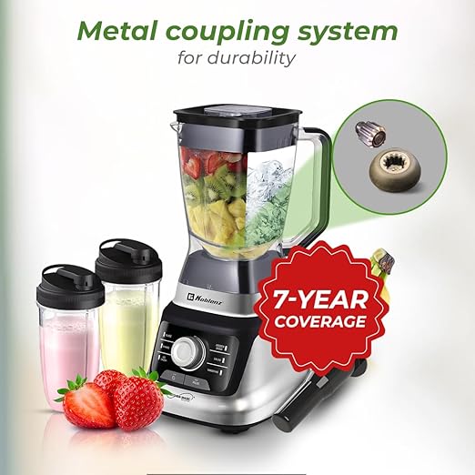 Koblenz Bob Countertop Blender, 1400W, 68 oz, Black/Chrome, LKM-9610
