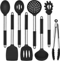 TeamFar Kitchen Utensils Set of 8, Silicone Utensils Kitchen Tools Set