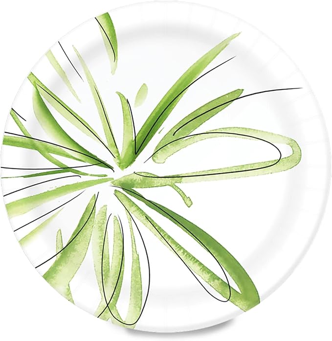 Amazon Basics Everyday Paper Plates, 8.62 Inch, Disposable, 200 Count, Packaging May Vary
