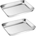 P&P CHEF Baking Sheet Pan, Stainless Steel Cookie Sheet, 9 Inch & 2 Pcs