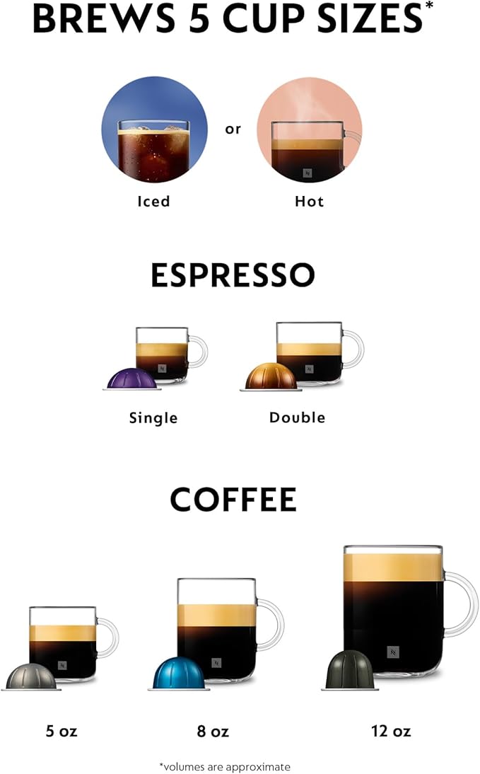 Nespresso Samra Origins Vertuo Pop+ Coffee Machine with Milk Frother