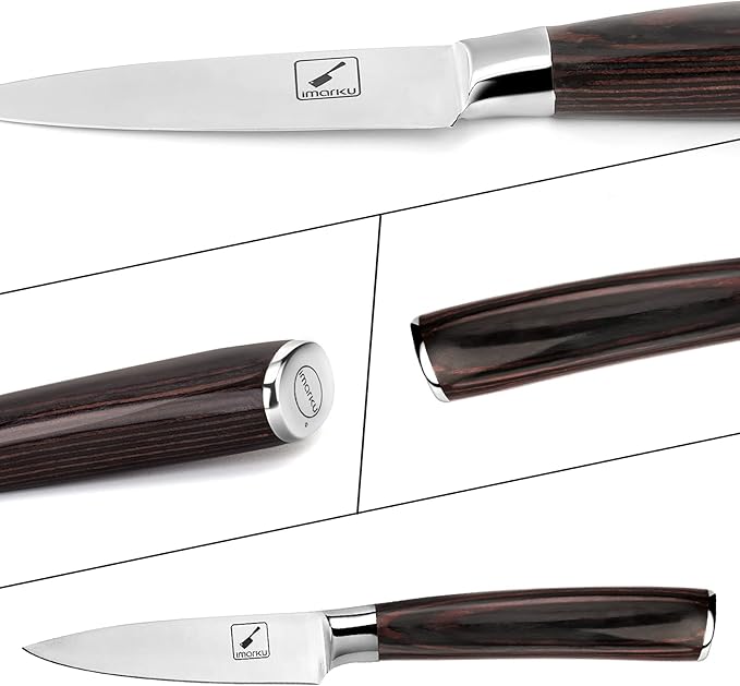 imarku Paring Knife 3.5 Inch, Japanese High Carbon Stainless Steel
