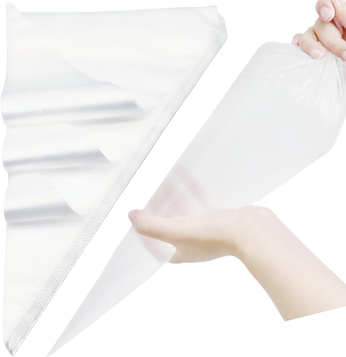 HOMYTOP 18 Inch Large Piping Bags 200 Pack - Disposable Pastry Bags - Thick Anti-Burst Pastry Icing Frosting Piping Bags For Decorating Cupcakes Cakes Cookies (Large 18 Inch-200 Pack)