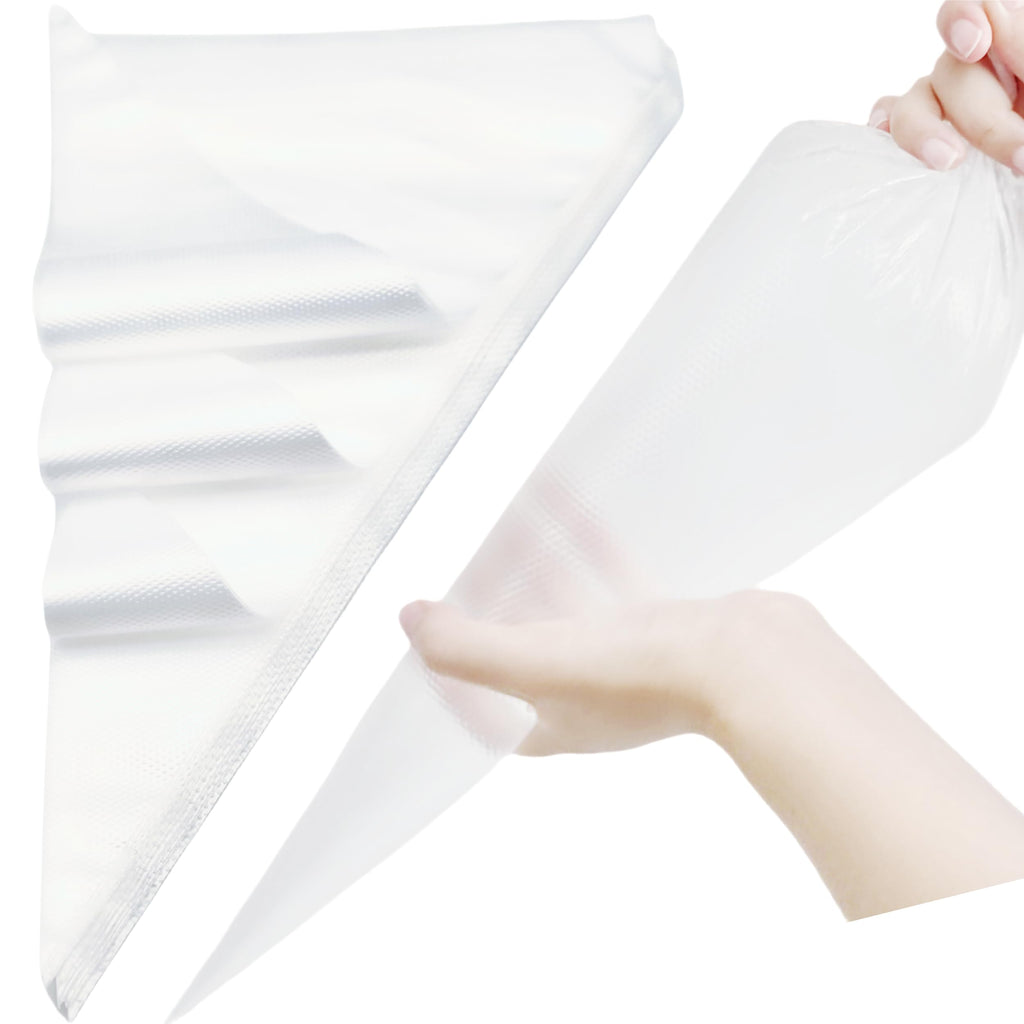 HOMYTOP 19 Inch Extra Large Piping Bags 200 Pack - Disposable Pastry Bags - Thick Anti-Burst Pastry Icing Frosting Piping Bags For Decorating Cupcakes Cakes Cookies (Large 19 Inch-200 Pack)