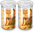 ZENS Glass Jars with Airtight Lid Set of 2, 37oz Kitchen Storage Jars
