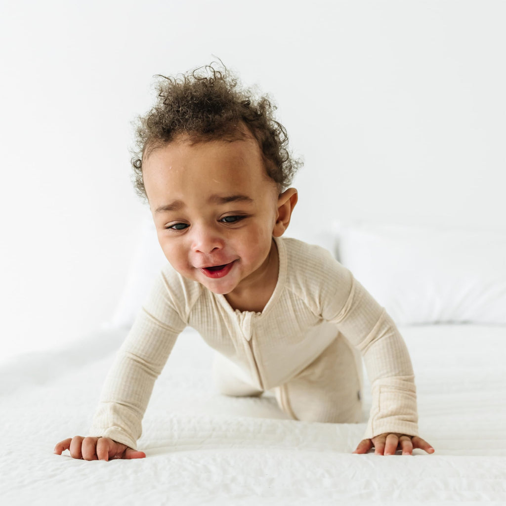 Little Sleepies Baby Pajamas, Heather Oatmeal, 18-24M