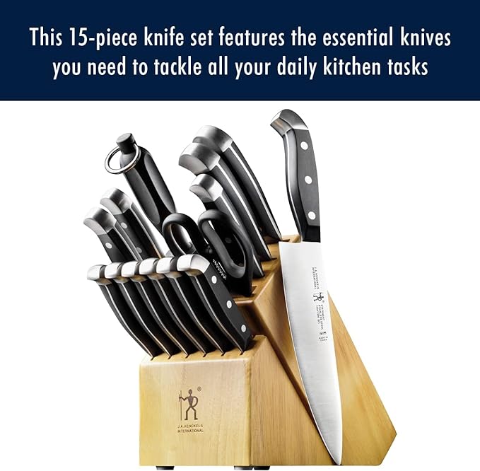 Henckels Statement 15-Pc Knife Block Set, Razor-Sharp, German Engineered