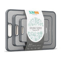 Titanium Cutting Board, Double Sided Food Grade Pure Titanium/PP, Cutting Board for Kitchen, Easy to Clean Large Size [18”*12.5”+15.5”*10.5”+12”*8.5”]