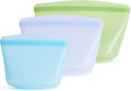 Stasher Premium Reusable Silicone Bags and Lunch Bag, 3-Pack, Multicolor