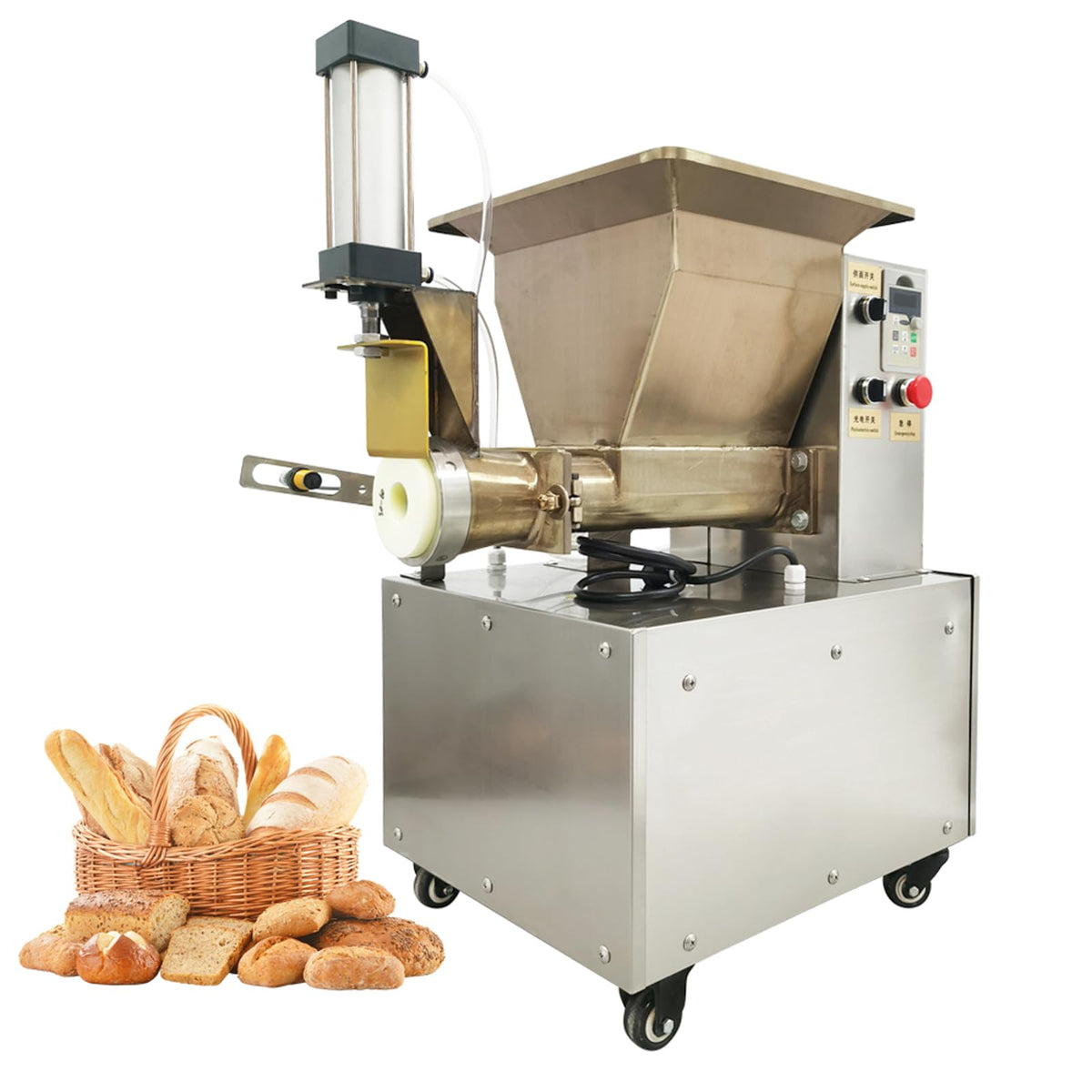 TECHTONGDA Commercial Dough Divider Electric Quantitative Dough Cutter 1-500g Pneumatic Dough Machine Pastry Dough Lump Spacer